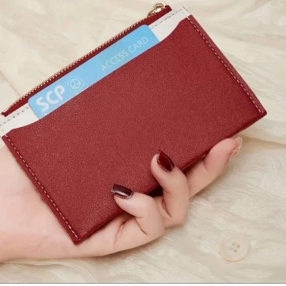 Slim Compact PU Leather Credit Card Coin Purse Wallet-NIP - Picture 2 of 4